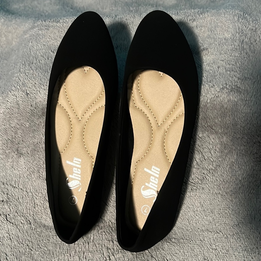 Black suede dress shoes. Size 7.